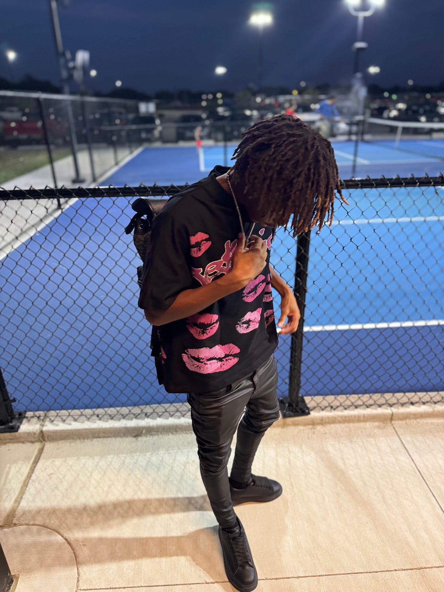 Two tone pink box tee