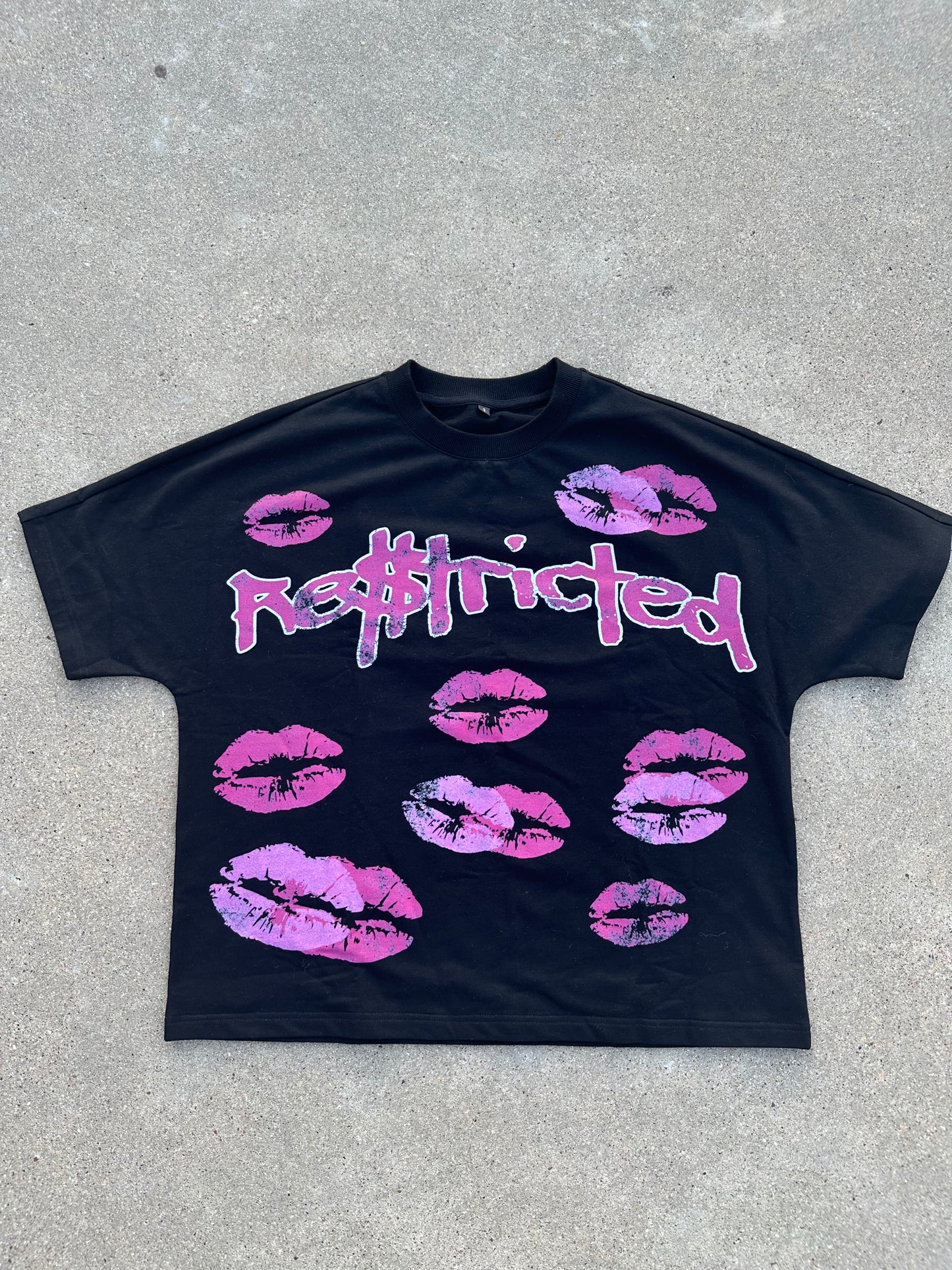 Two tone pink box tee