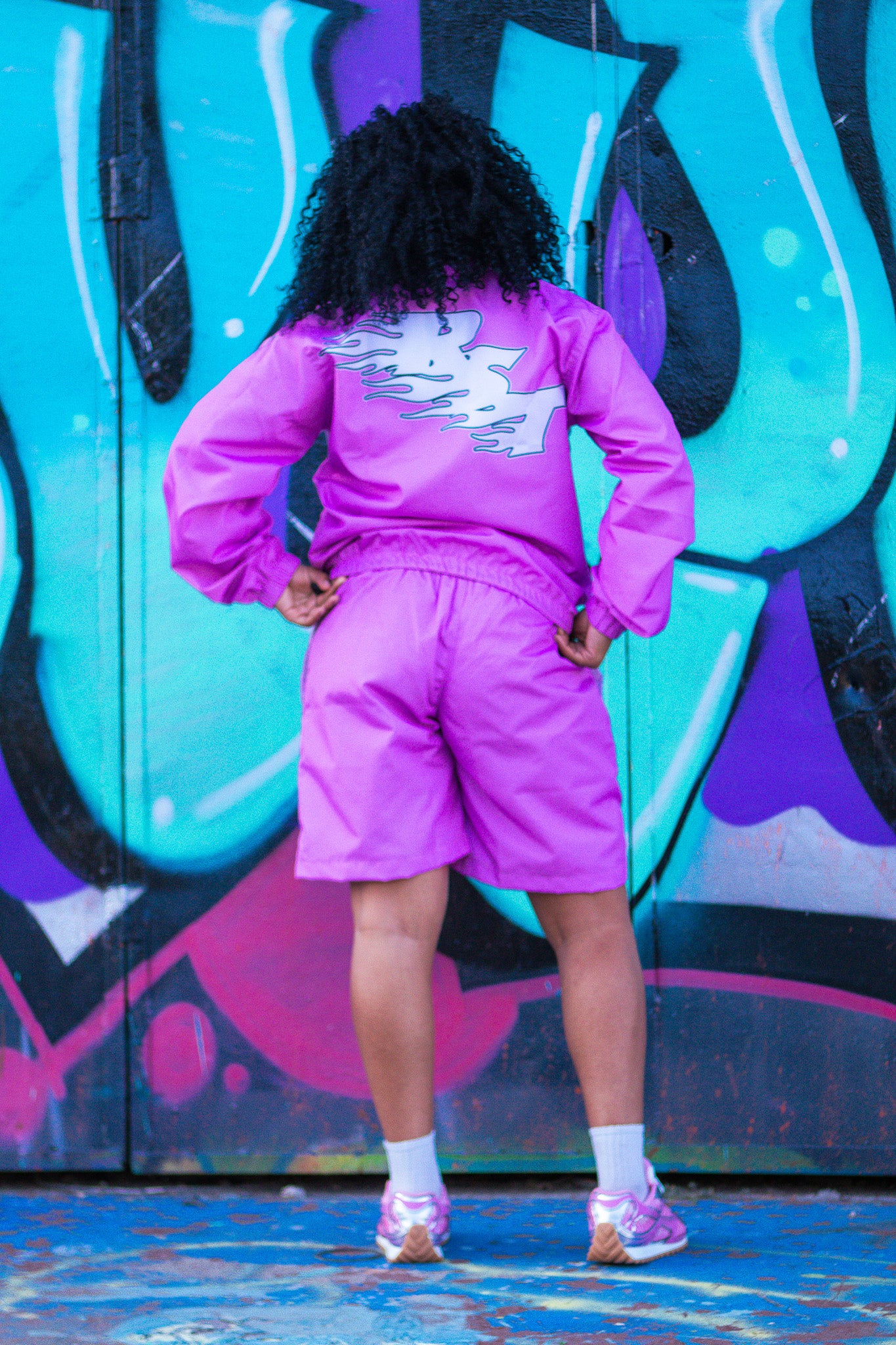 Pink (reflective) nylon set