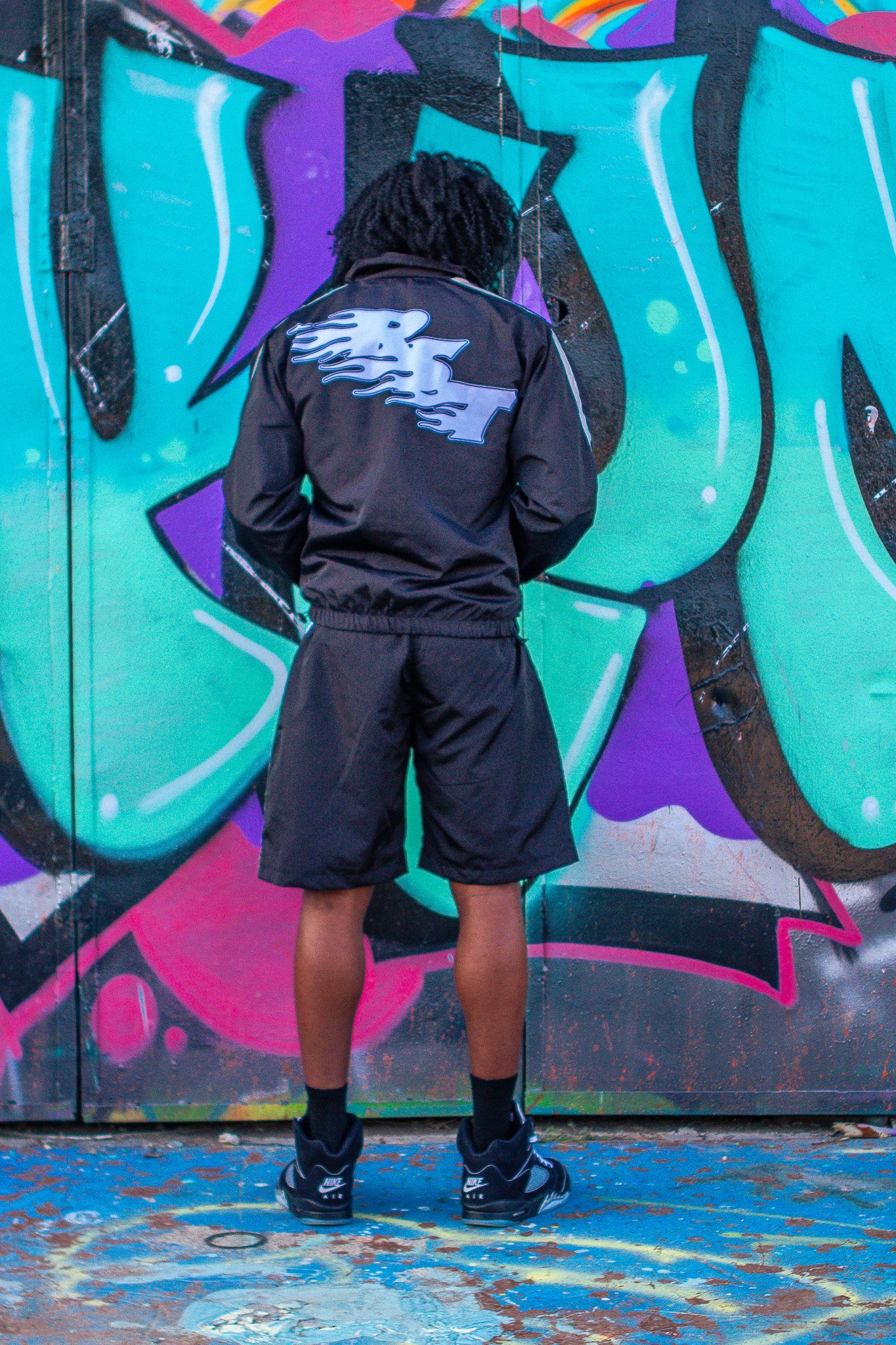 Black (reflective) nylon set