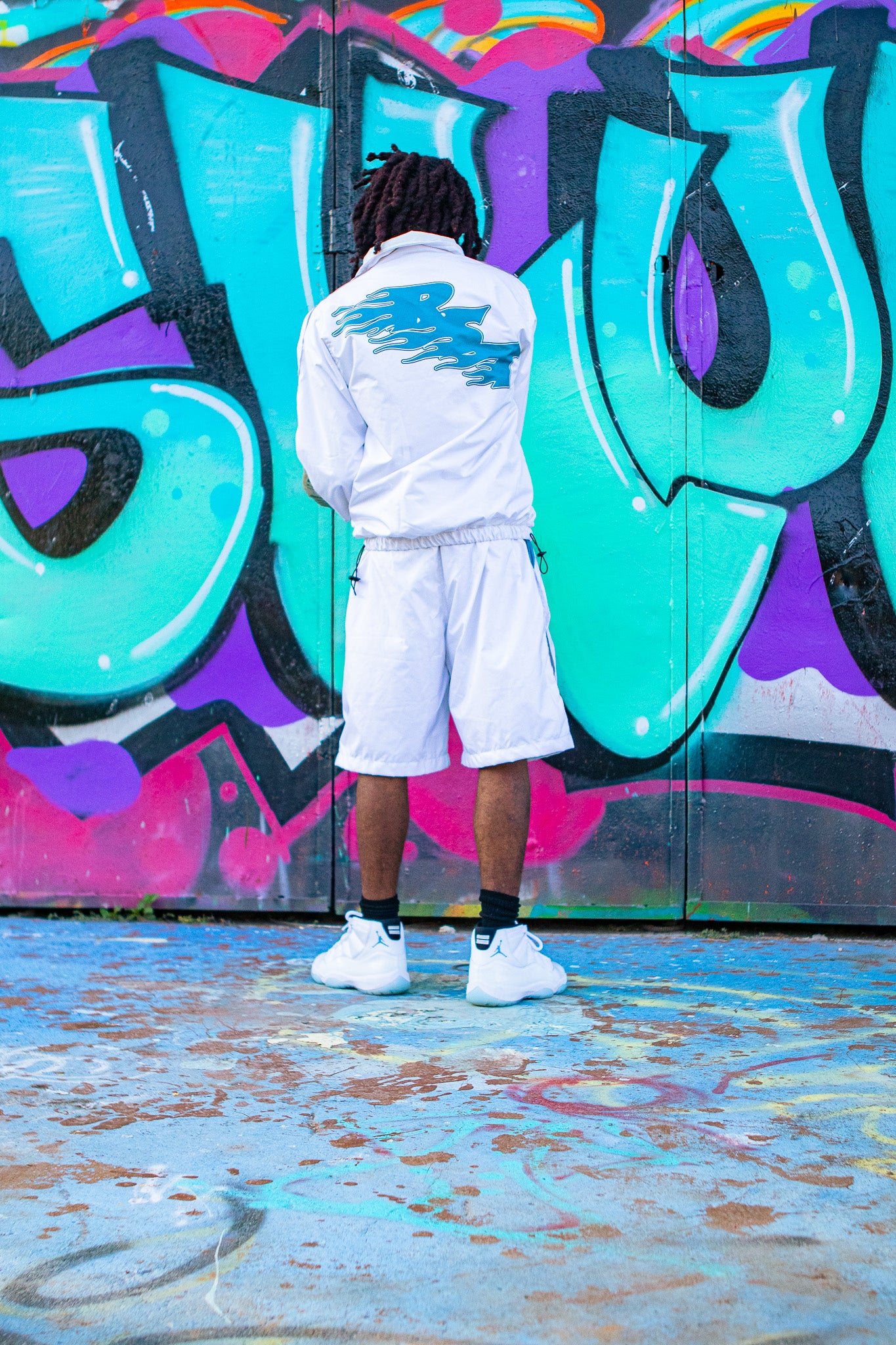 White (reflective)nylon set