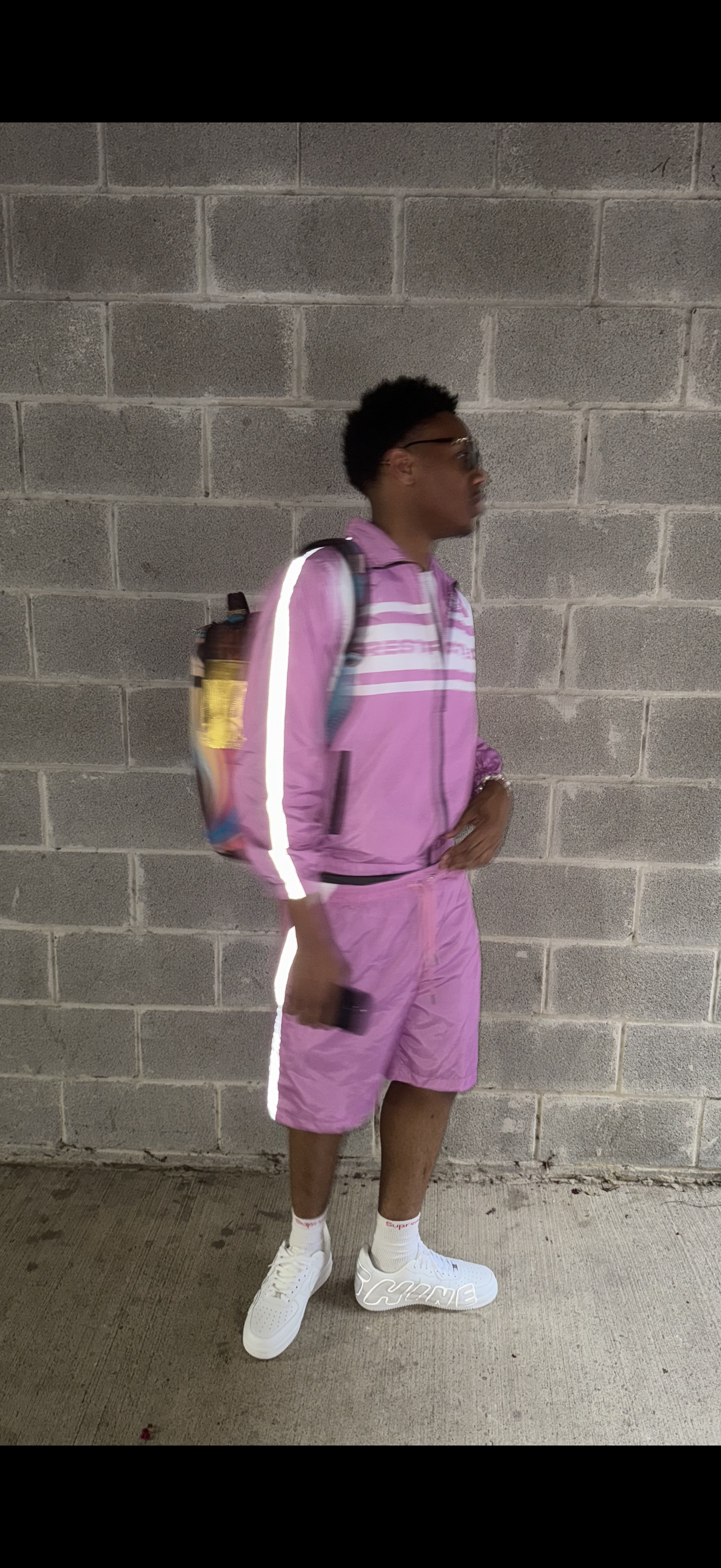 Pink (reflective) nylon set