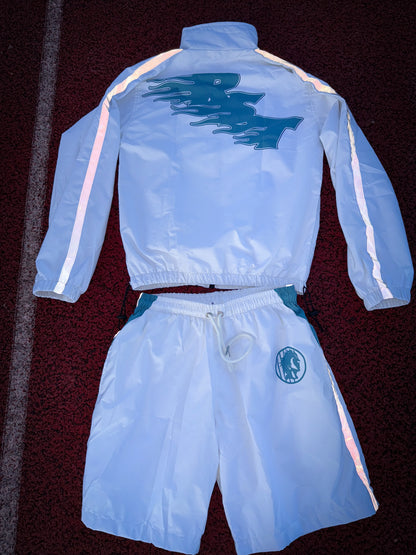 White (reflective)nylon set